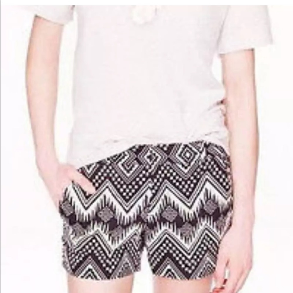 J. Crew Aztec/Boho Print Cotton Shorts